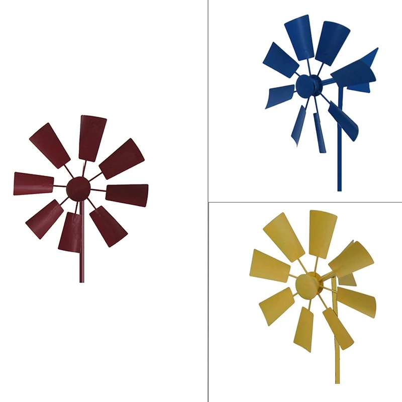 

Железная мельница двор Winnower, садовое украшение для улицы, вращающаяся мельница, пасторальный плагин, украшение для сада