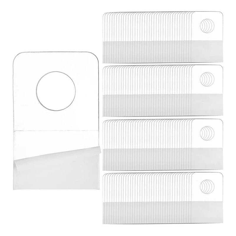 

4000 PCS Self Adhesive Hanging Tabs, 1X1-1/2 Inch Round Hole Hanger Hang Tag Hooks For Retail Store Supplies Display