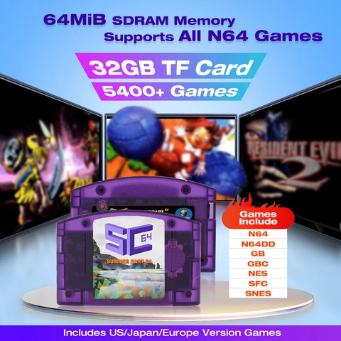 EPICJOY SummerCart 64 адаптер для карт SD для Nintendo 64