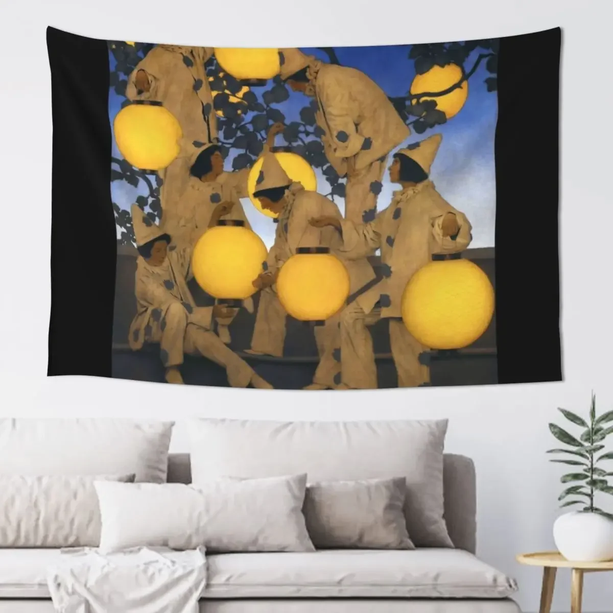 Maxfield Parrish - The Lantern Bearers Гобелен Декор комнаты Эстетические вещи для украшения Обои