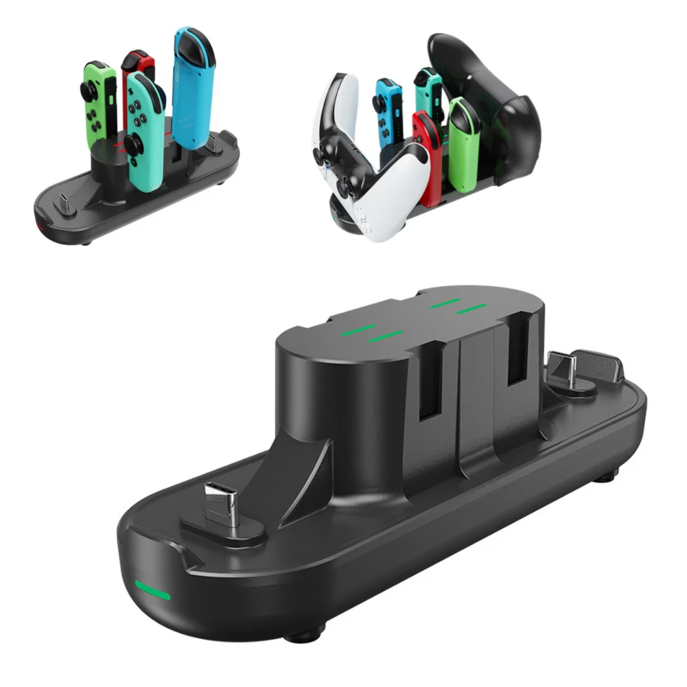 

6 in 1 Charging Dock for Nintendo Switch Console Gamepad Charger Dock Station for PS5 Xbox Series X S Controller Joycon