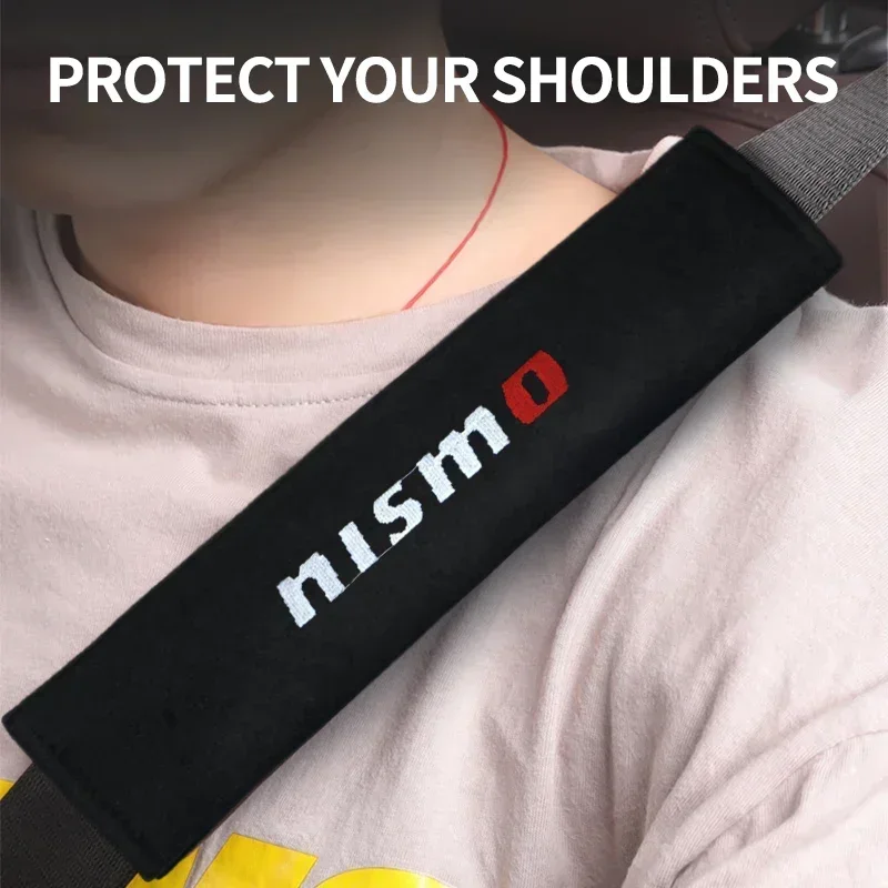 X-trail для Nissan Nismo 1/2 шт. замшевые автомобильные ремни безопасности защита плеч Logo