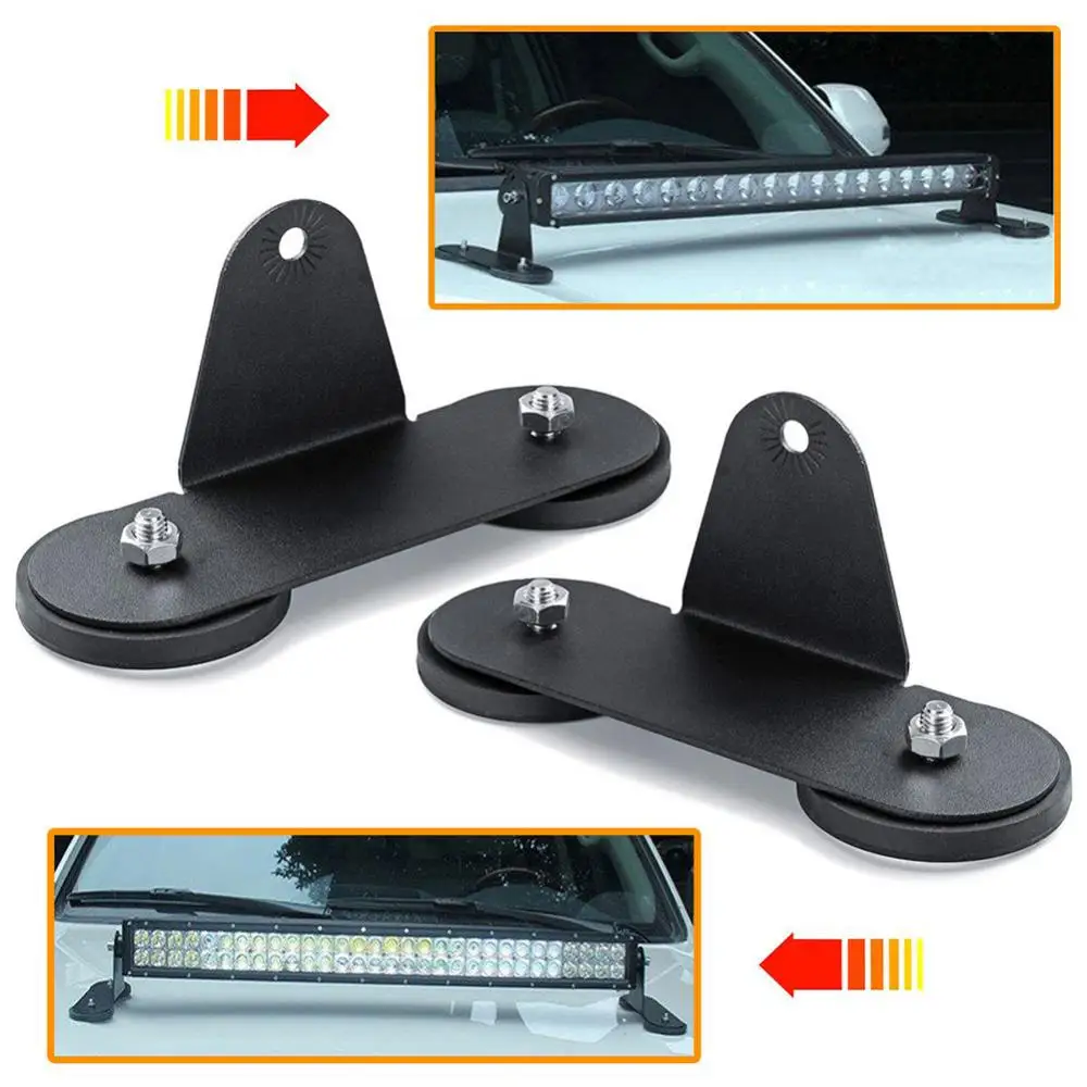 

for SUV Strong 2Pcs Car Roof LED Light Base Bracket Mount Magnetic Holder Bar