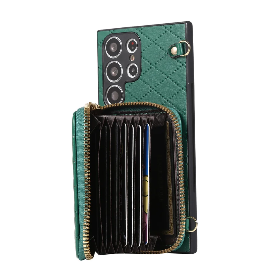 Luxury Wallet Card Crossbody Shoulder Strap PU Leather Case For samsung galaxy S23 s22 s10 Plus S21 FE S20 Note 10 20 Ultra Cove