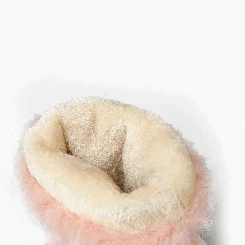 Winter New Women Snow Boots Waterproof Platform High Heel Thick Plush with Sweet Bow Women's Boots Comfortable Boots