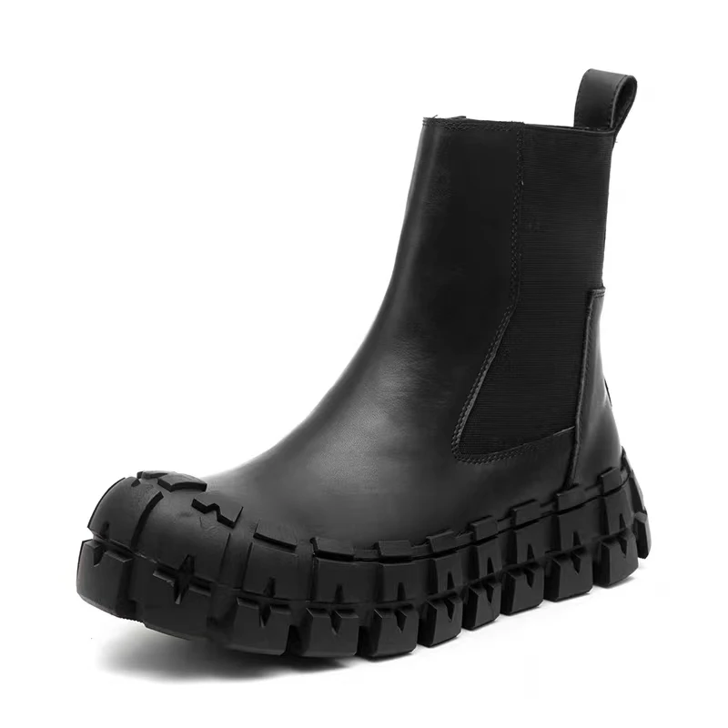 

Новинка 2023, винтажные Ботинки Martin на толстой подошве в европейском и американском стиле для мужчин, черные короткие ботинки премиум-класса, мужские ботинки из натуральной кожи в британском стиле