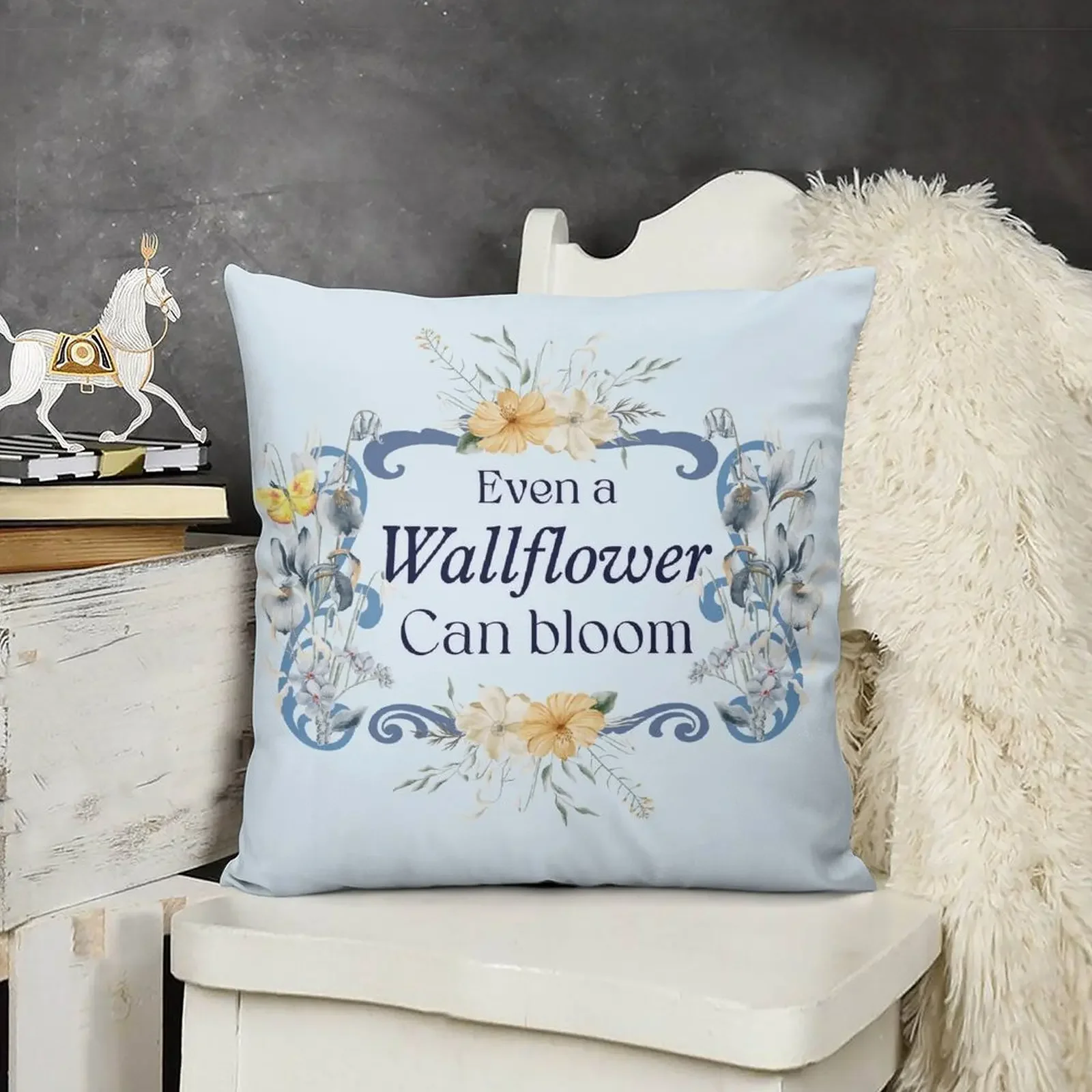 Подушка Even a Wallflower can Bloom роскошные аксессуары для дома подушки дивана декор чехлы