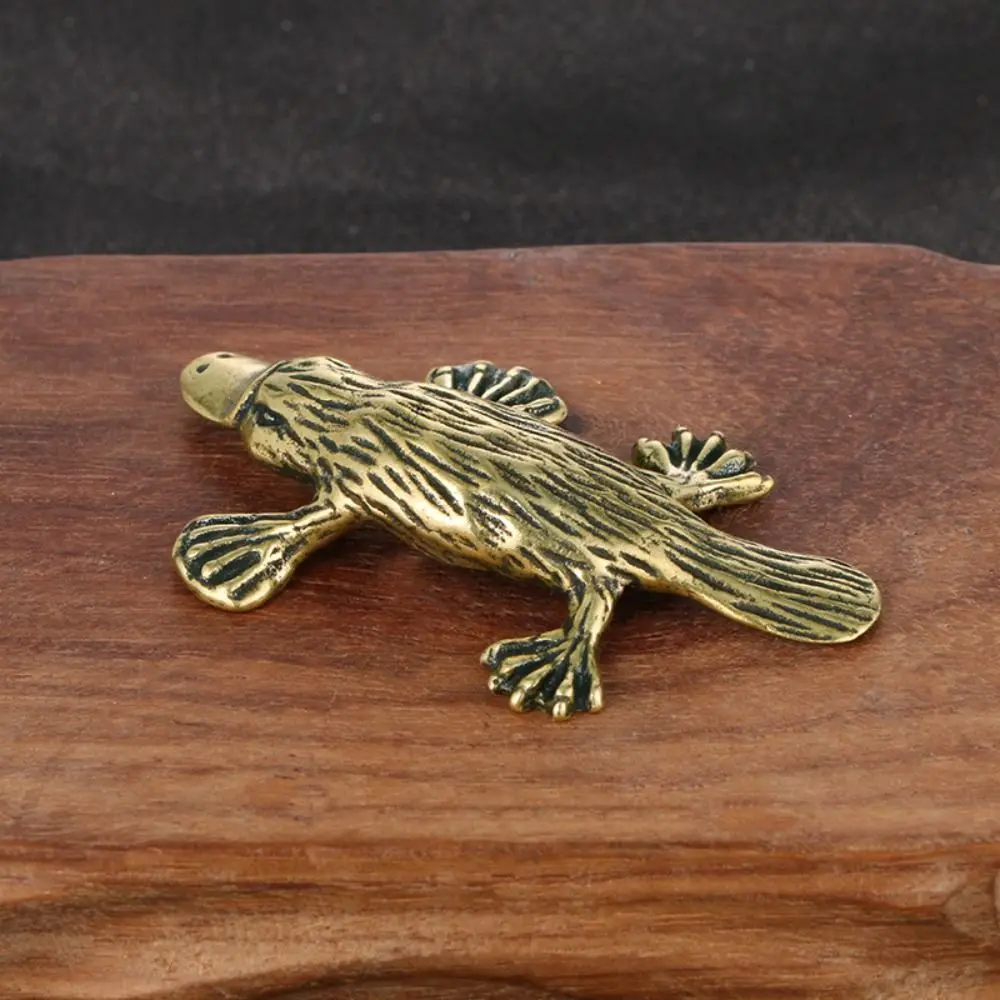 

Unique Design For Living Room Solid Copper Home Decor Platypus Ornament Metal Crafts Miniatures Figurines Animal Statue