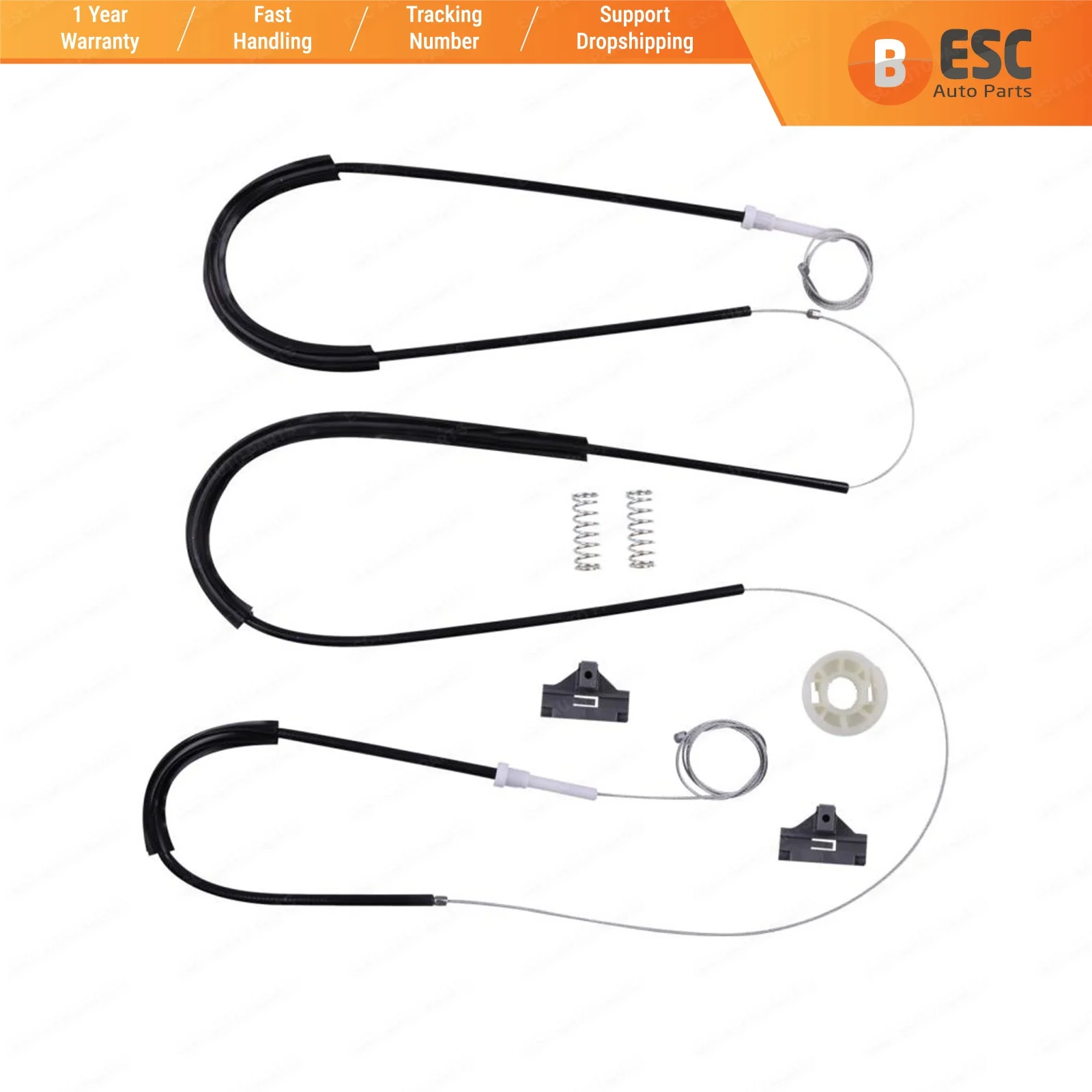 

ESC Auto Parts EWR57 Electrical Power Window Regulator Repair Kit Front Left or Right Door for VW Lupo 1998 – 2005 2/3 4/5 DOORS