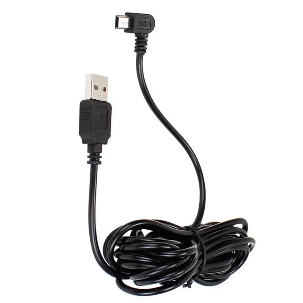 

Angle L Shaped Portable Driving Recorder Mini 5Pin USB Car Supplies Charging Cable 3.5m GPS Navigator Transfer Power Plug