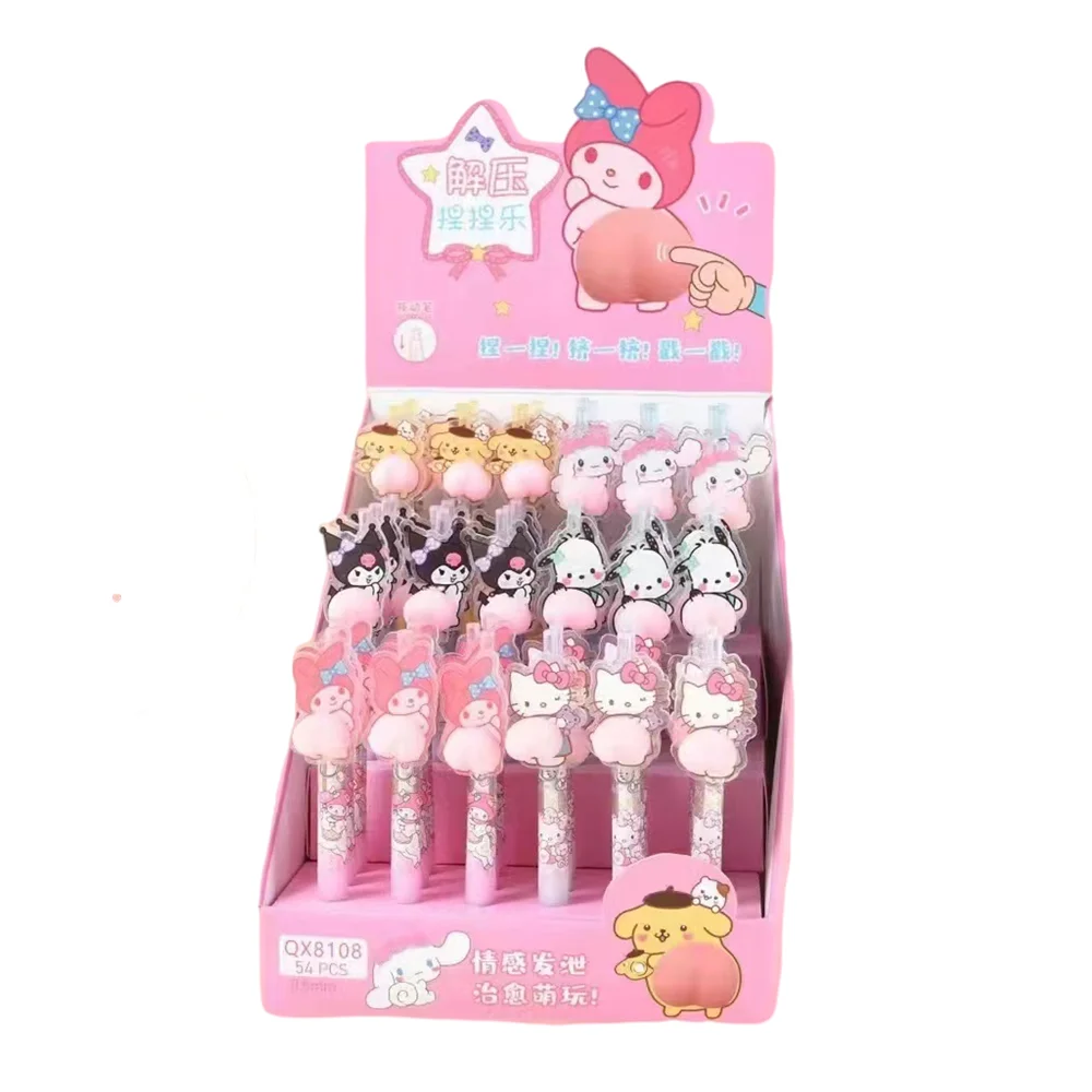 

Kuromi My melody Cinnamoroll декомпрессионная и декомпрессионная ручка для музыкальной моделирования гелевая ручка для студентов креативные Канцтовар...