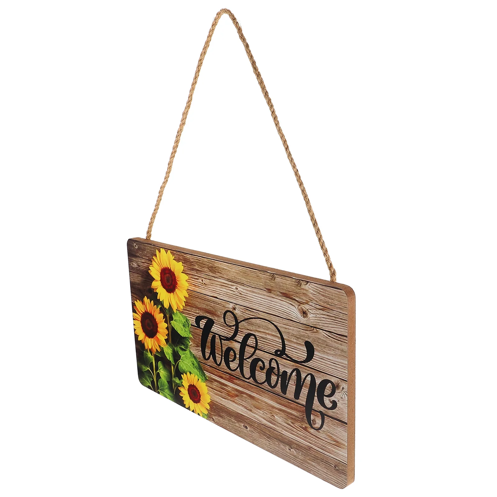 

Wood Welcome Sign Rustic Sunflower Pattern Front Door Welcome Sign Wall Welcome Sign Welcome Sign Pendant Shop
