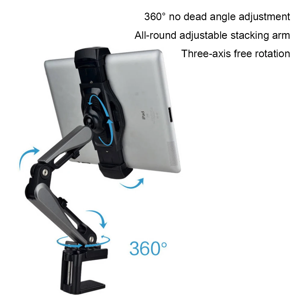 

2022 360Degree Long Arm Tablet Holder Stand For 5 To 13inch Tablet Smartphone Bed Desktop Lazy Holder Bracket Support For IPad