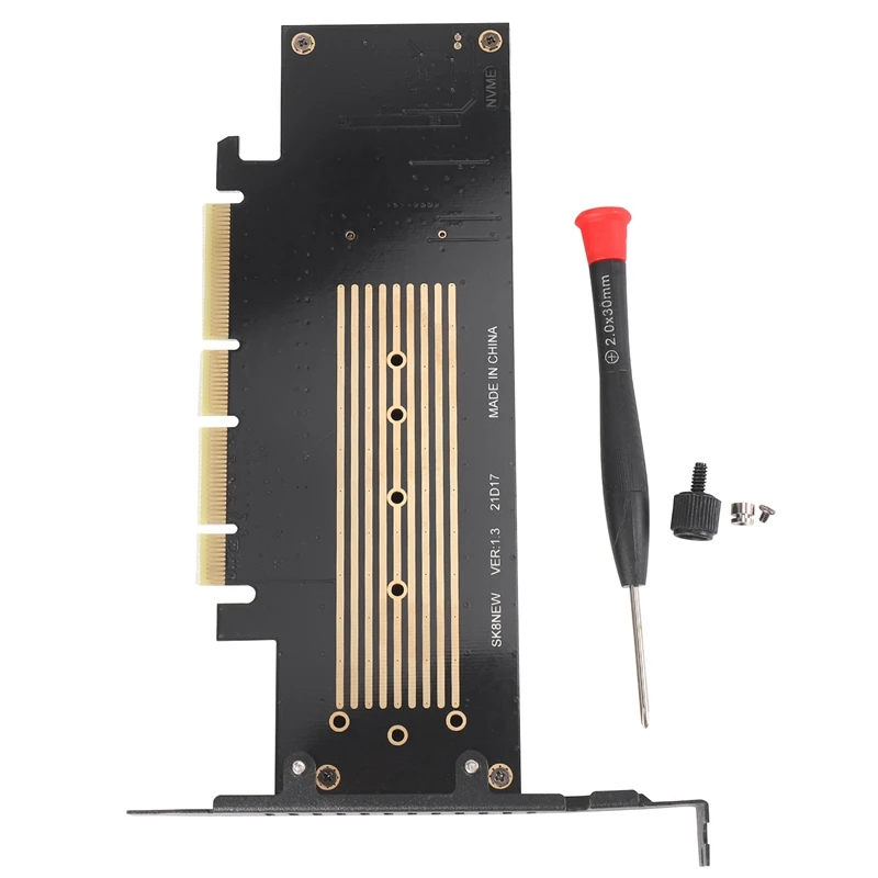 M.2 X16 To 4X NVME PCIE3.0 GEN3 RAID Card PCI-E VROC Adapter M.3 Built-In Turbo Fan For