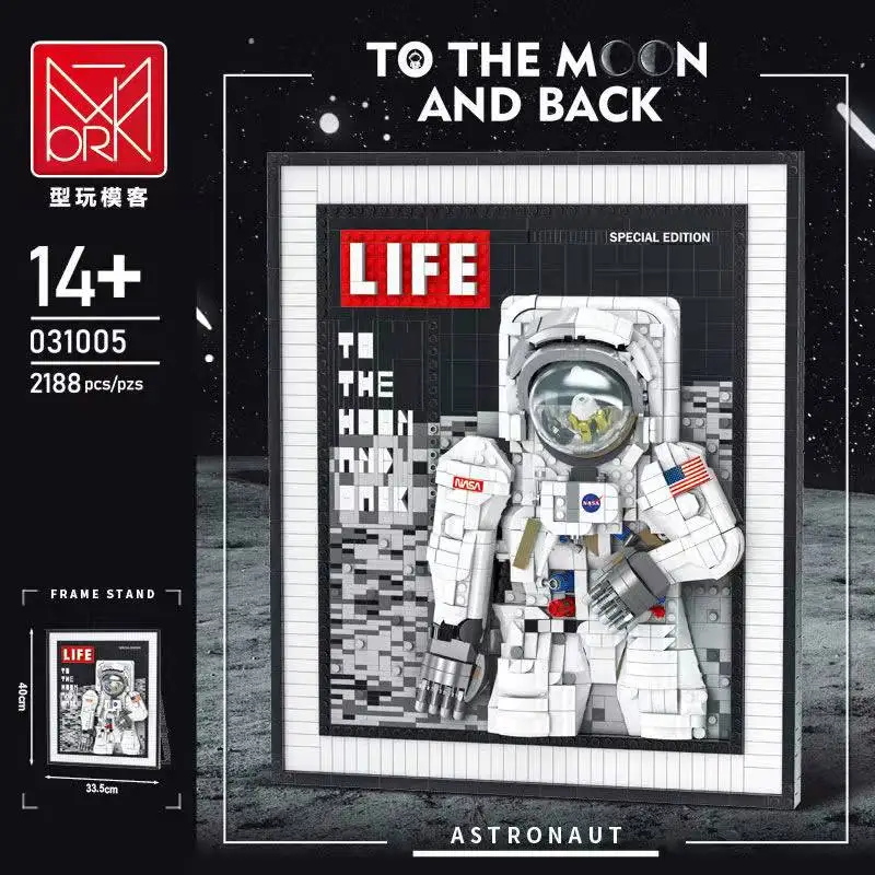 

2188pcs Mork ideas Inside The Frame Of 3D Spaceman Building Blocks Bricks photo frame Astronaut model Educational Kids Toy gifts