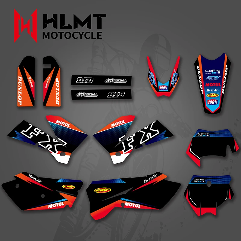HLMT  New team graphics decal sticker for ktm 125 200 250 300 400 450 525 sx sxf mxc xc xcf xcw exc excr 2005 2006 2007