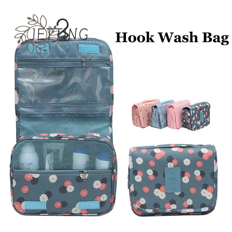 

Waterproof Foldable Cosmetic Bag Women Travel Makeup Bag Toiletries Organizer Hanging Dry Wet Separation Storage Bag Can hang