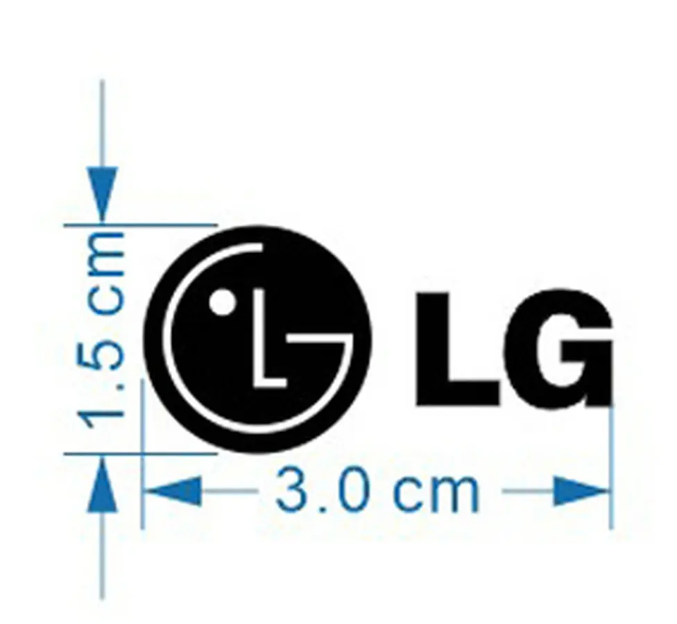LG Металлический наклейка Стиральная машина Холодильник Монитор Логотип Мобильный телефон Электроприборы Вкл.