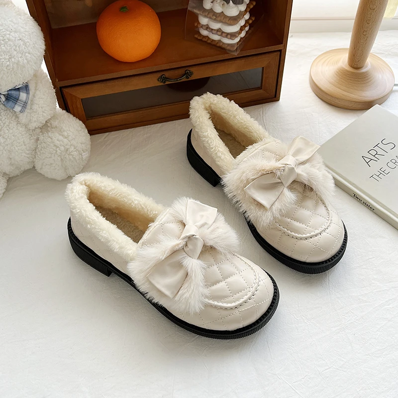 

Женская зимняя обувь в горошек на каблуке, верхняя одежда с бархатной подкладкой, новинка 2022, модные Универсальные теплые однотонные сапоги...