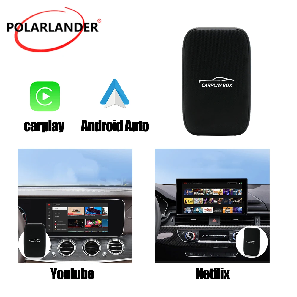 

Carplay Box 2G + 8G с Netflix 、 YouTube проводной для беспроводной Carplay для Audi Toyota Suzuki Subaru Mercedes Kia Ford Opel Nissan