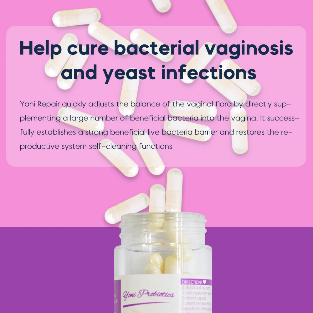 

50 Pcs White Yoni Detox Pops Vulva Itching Suppositories Vagina Odor Remove BV Repair Probiotics Vaginal Tightening Capsule