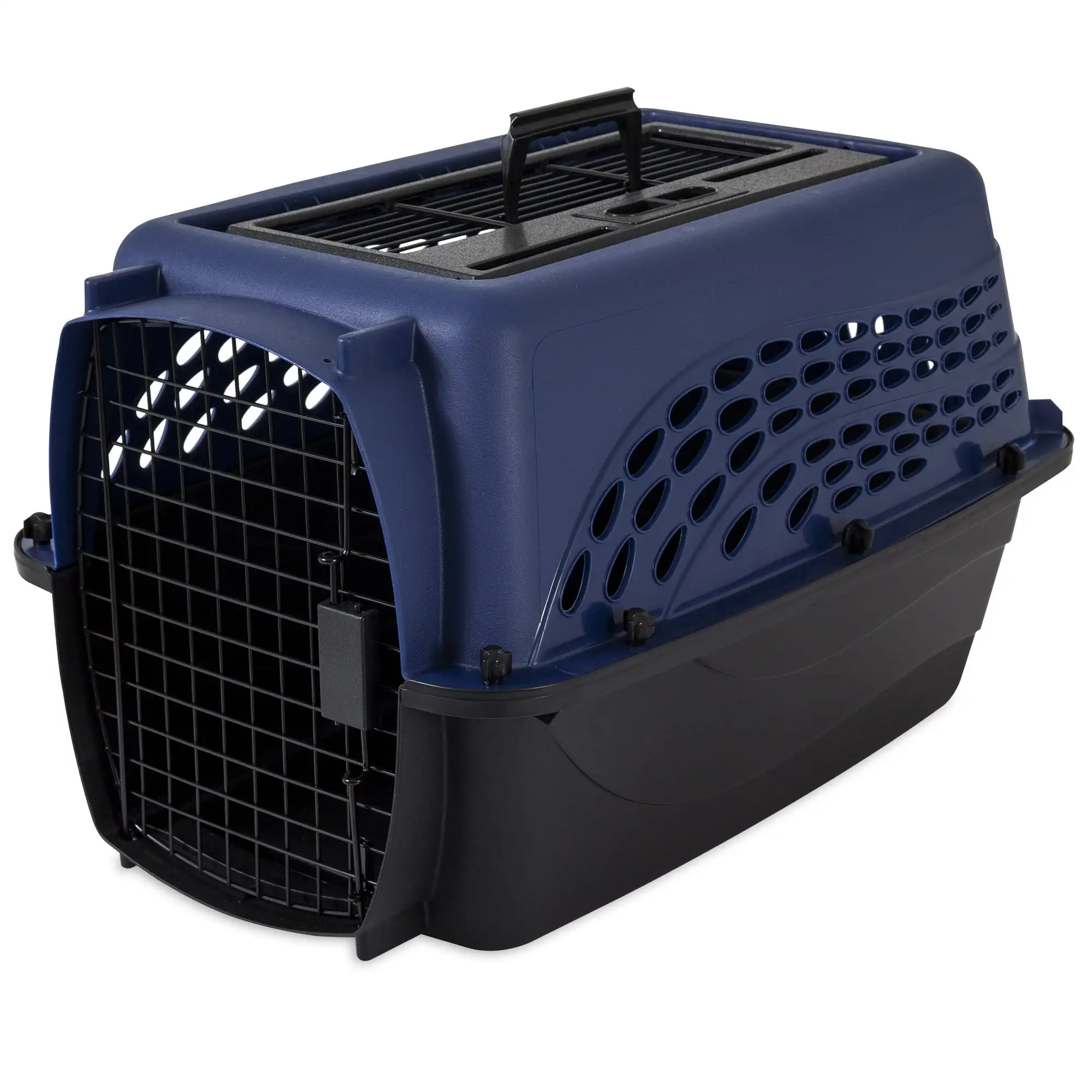 

2-Door Topload Dog Kennel, Blue, 24in Length