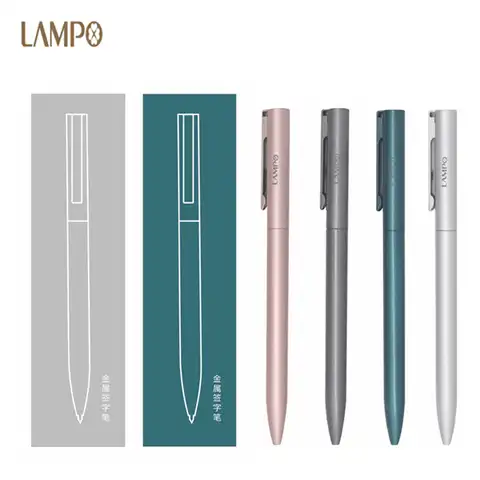 Металлическая гелевая ручка Xiaomi Lampo Mijia, ручки с черными чернилами 0,5 мм, ручки с роликовыми шариками, гелевые ручки для бизнеса, офиса, канцел...