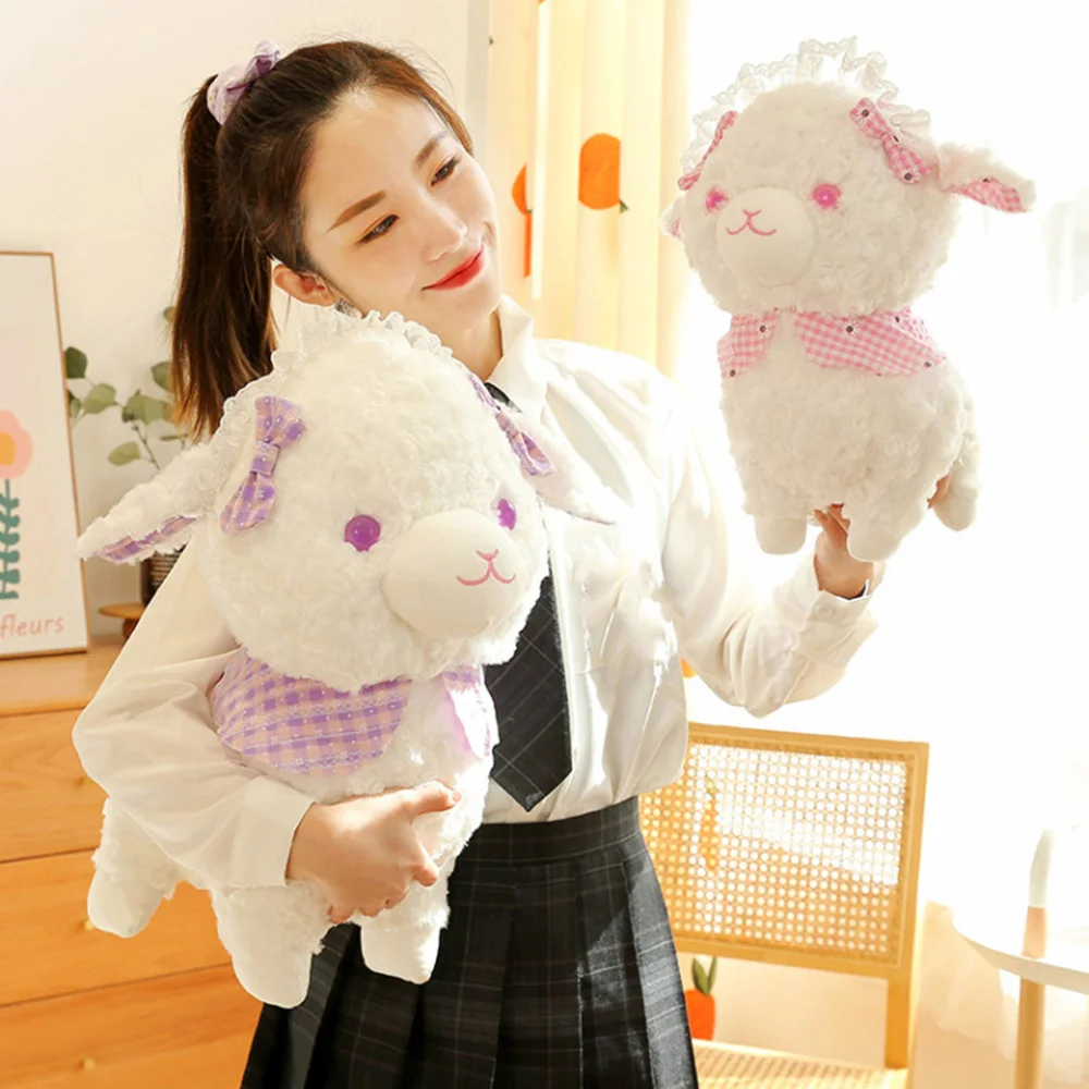 

Cute Lace Sheep Plush Toy Super Soft Stuffed Animals Doll for Children Home Decoration Throw Pillow Plush Figure Toy JAN88