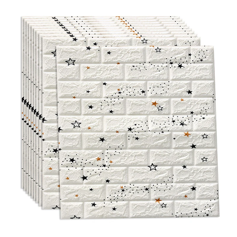 

Настенное покрытие, 3D кирпичные самоклеящиеся обои, звезда, ПВХ пена, мебель для спальни, водонепроницаемые обои, декоративные виниловые об...