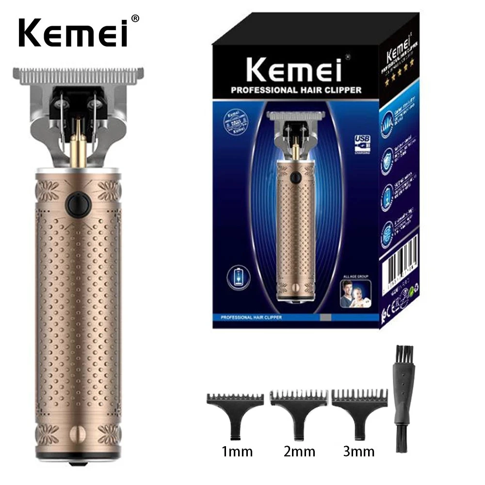 

kemei hair trimmer KM-1758 portable rechargeable hair clipper oil head clipper 0mm haircut machine beard trimmer carving 10W
