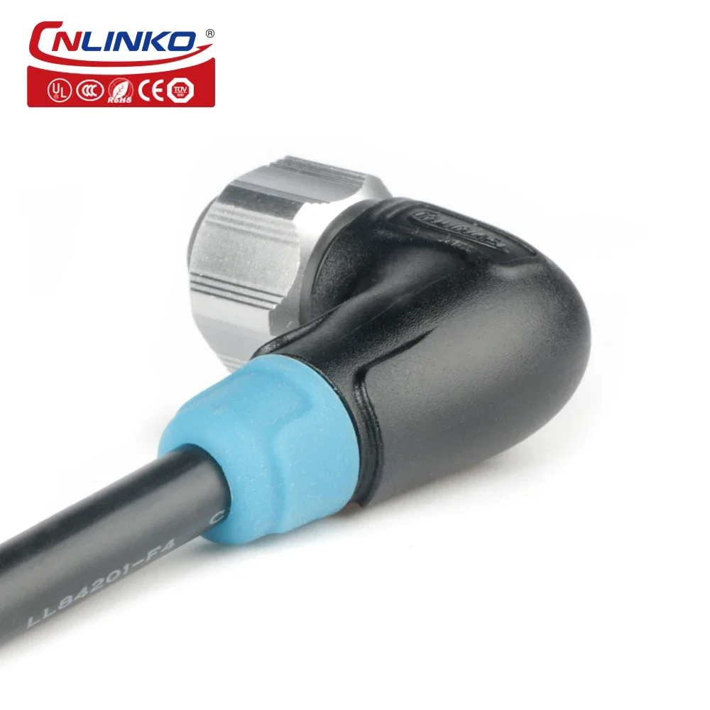 CnLinko M12 IP68 промышленная розетка с 3-контактным водонепроницаемым разъемом питания