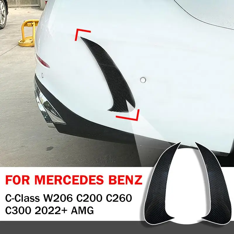

Автомобильный задний бампер, спойлер, вентиляционная отделка, обе боковые края, ветровой нож, украшение для Mercedes Benz C Class W206 C200 C260 C300 2022
