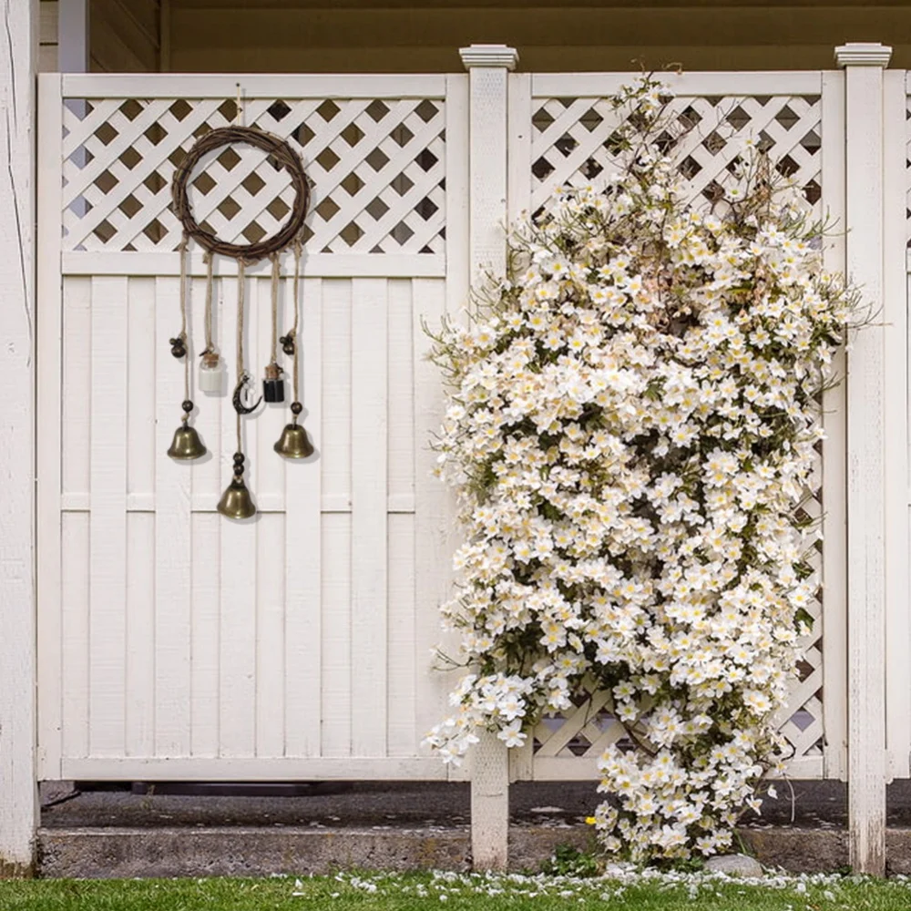 Ручная работа ротанговый Ловец снов с колокольчиком уличный декор для сада