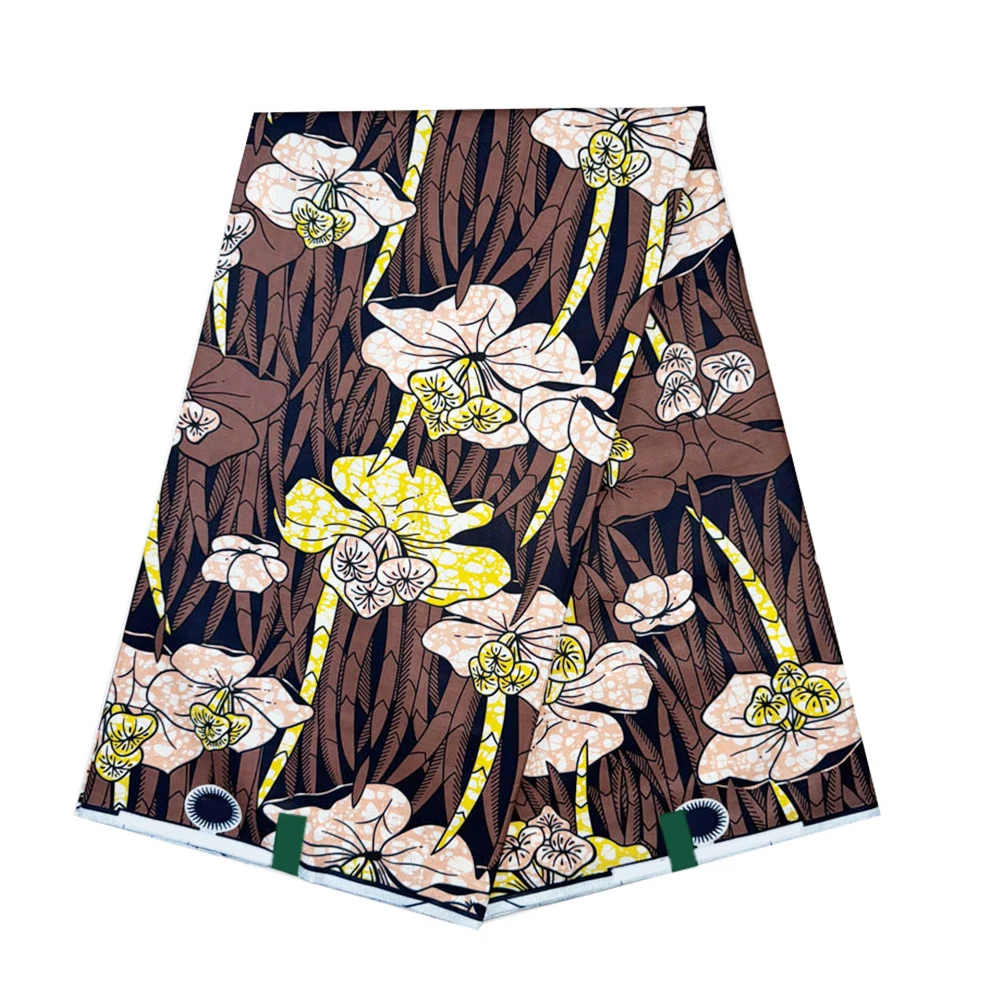 Оригинальная супер ткань Анкара 100% хлопок африканская восковая с блочным