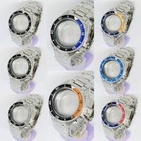 new 42mm cases 316 stainless steel belt sapphire glass aluminum bezel date 4h fit nh35 36 automatic movement