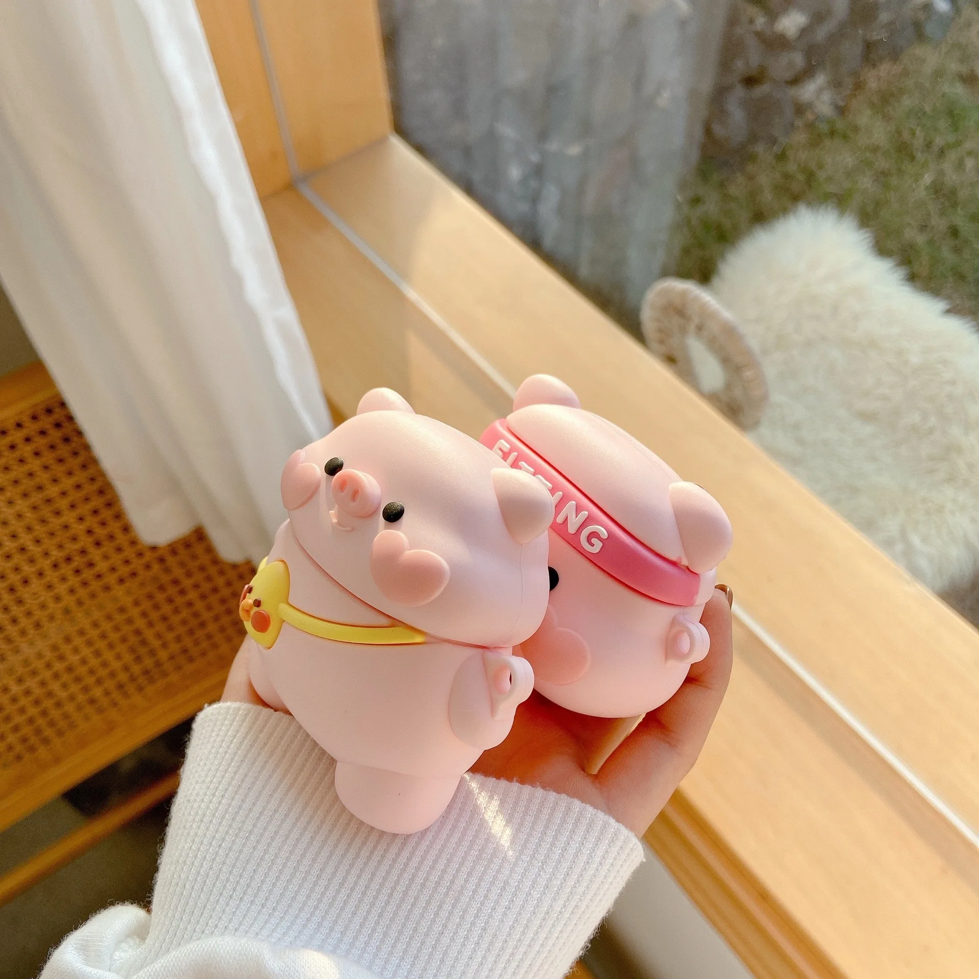 

Creative Cute 3D Cartoon Pig Silicone Soft Case For AirPods Pro 1 2 Cover Airpod Case