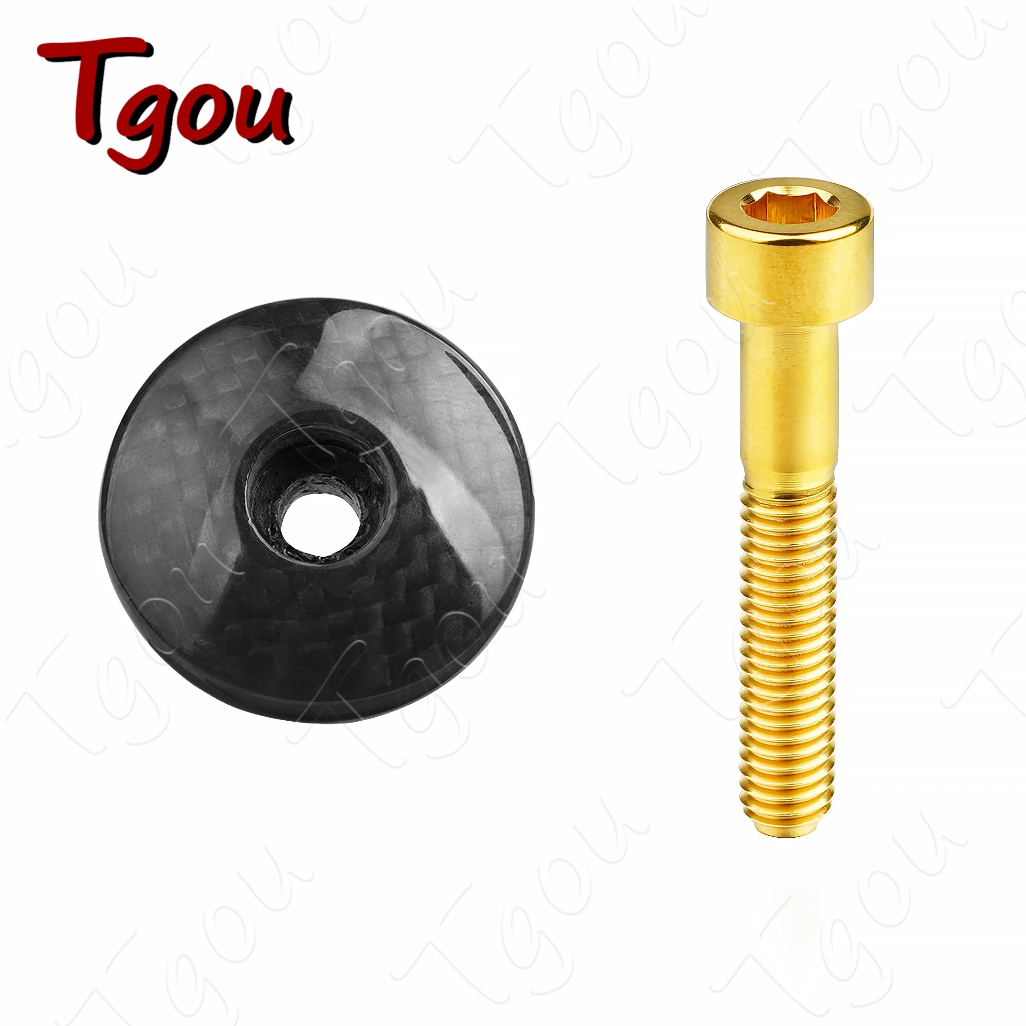 Титановый болт Tgou M6x35 мм + 1 1/8 дюйма, 3K, верхняя крышка выноса гарнитуры из углеродного волокна для шоссейного велосипеда, аксессуары для велоспорта