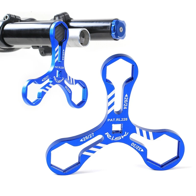 

Portable Y-shaped Bicycle Wrench Installation Disassembly Tools 24/26/27/28/30/32mm Y-shaped Front Fork Shoulder Cover Wrench