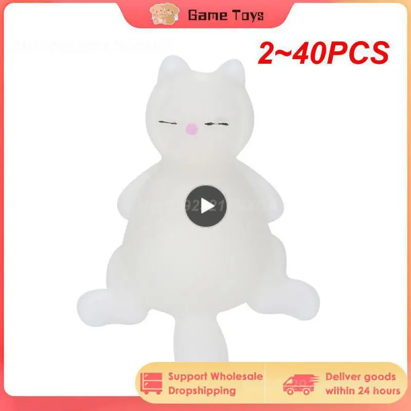 

2~40PCS Kawaii Anti Stress Ball Cat Squeeze Toy Squishy Decompression Toy Creative Children's Toys Cute Desktop Decor Stress