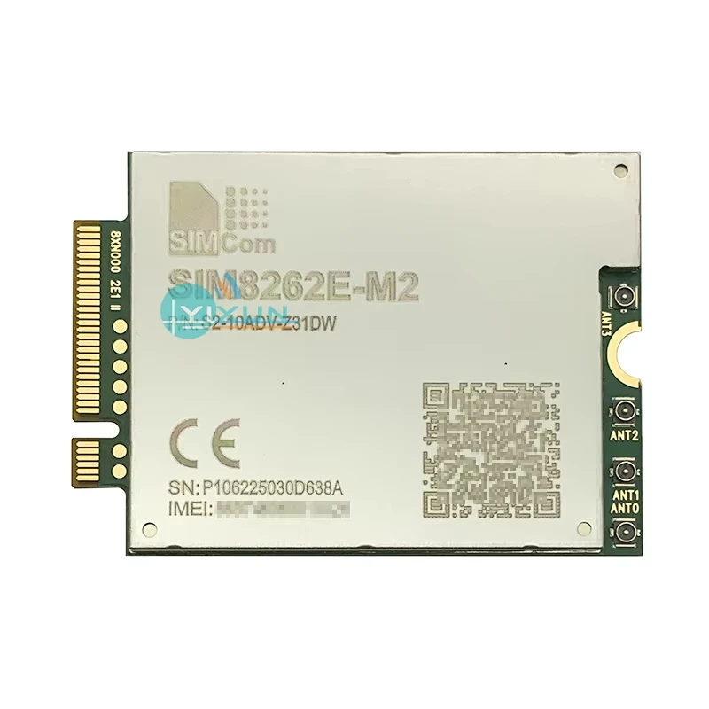 

SIMCOM SIM8262E-M2 Multi-Band 5G NR/LTE-FDD/LTE-TDD n77 Module R16 NSA/SA совместимый с SIM7912G/SIM8200X-M2 Series Modems