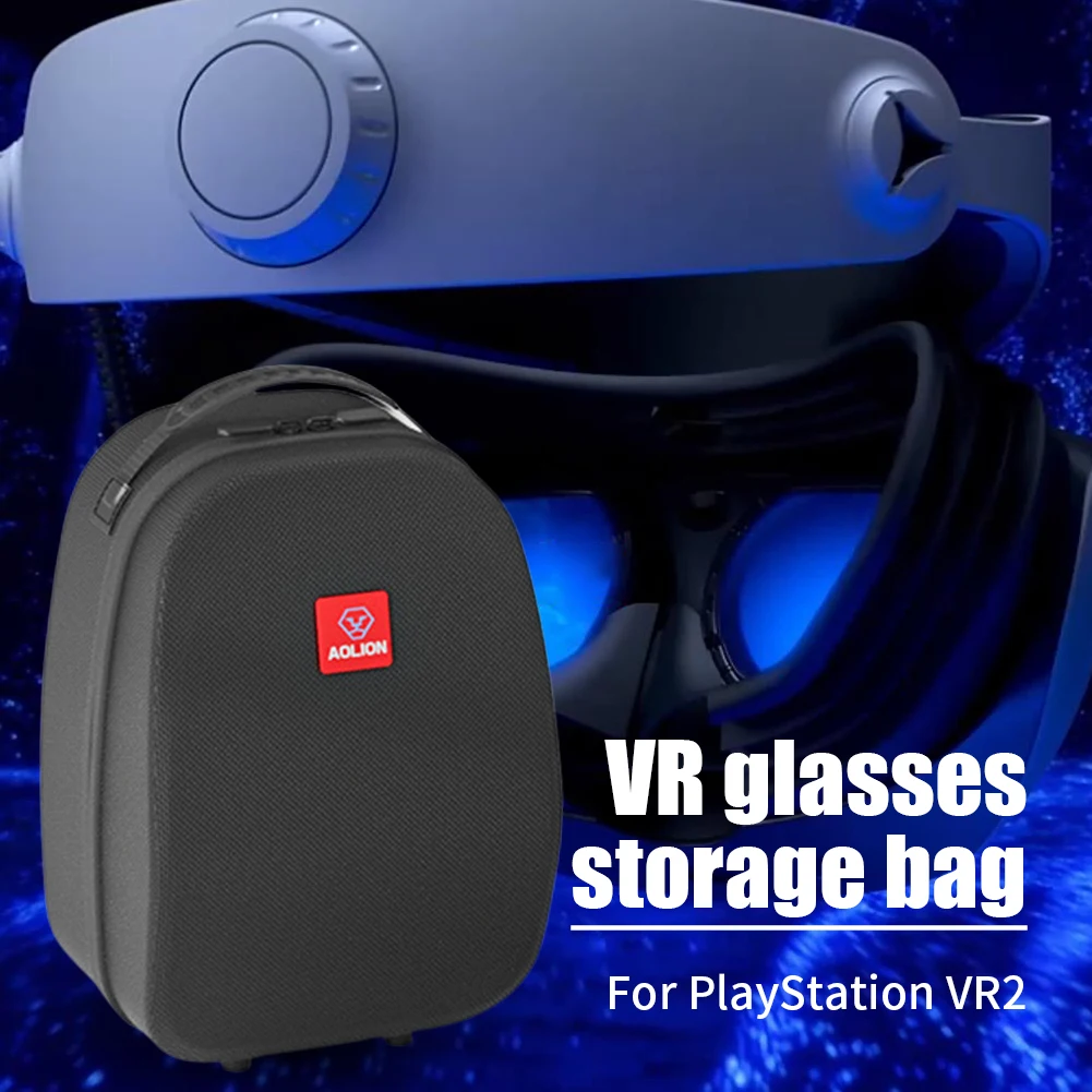 

Carrying Bag Oxford EVA Headset Protector Bag with Handle Large-capacity Dustproof Waterproof Wear-resistant for PS VR2 Glasses