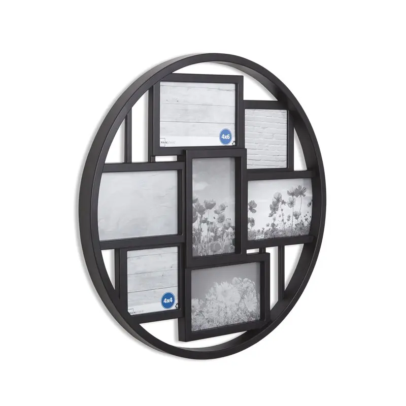 

4x6 and 4x4 Round Black Collage Picture Frame