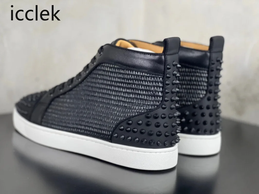 

Men's Luxury Brand Shoes Designer Casual Sneakers Party Leather Red Sole Men's High Top Sneakers