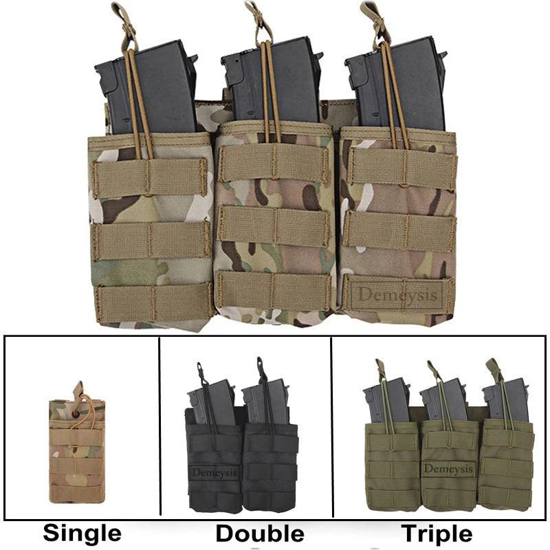 

Single / Double / Triple MOLLE Magazine Pouches AK M4 Tactical Military Airsoft Paintball Pouch Pistol Hunting Waist Rifle Bag