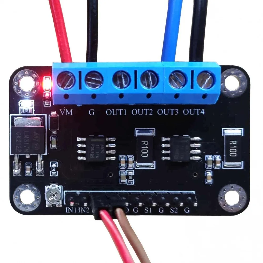 DRV8870 Мощный двухканальный модуль привода двигателя постоянного тока 6,5 В-45 В ШИМ-регулировка скорости Плата драйвера постоянного тока с защитой от перегрузки по току