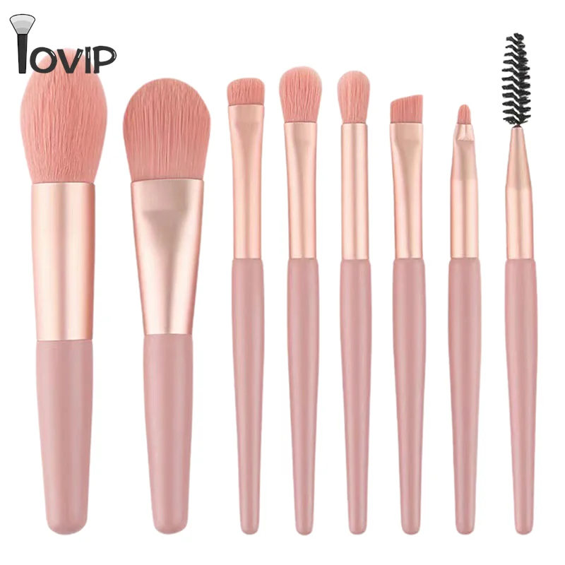 

8pcs Mini Makeup Brushes with Matte Portable Soft Hair Makeup Brush Set