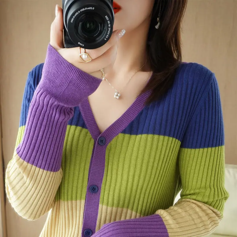 

2022 Sweet Cardigans Tops Women Single Breasted Kawaii Japan Style Sweaters Slim Autumn Winter Knitted Sueters De Mujer N77