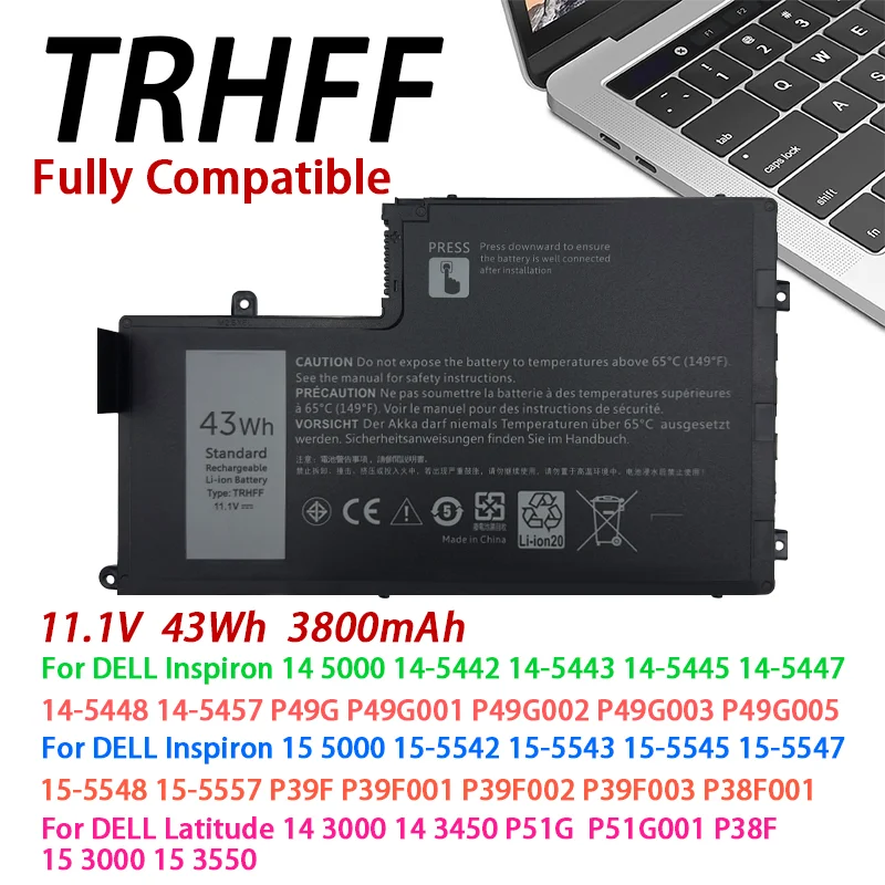 Аккумулятор для ноутбука DELL Inspiron 14 11 4 15 3800 Latitude 5000 3000 3450