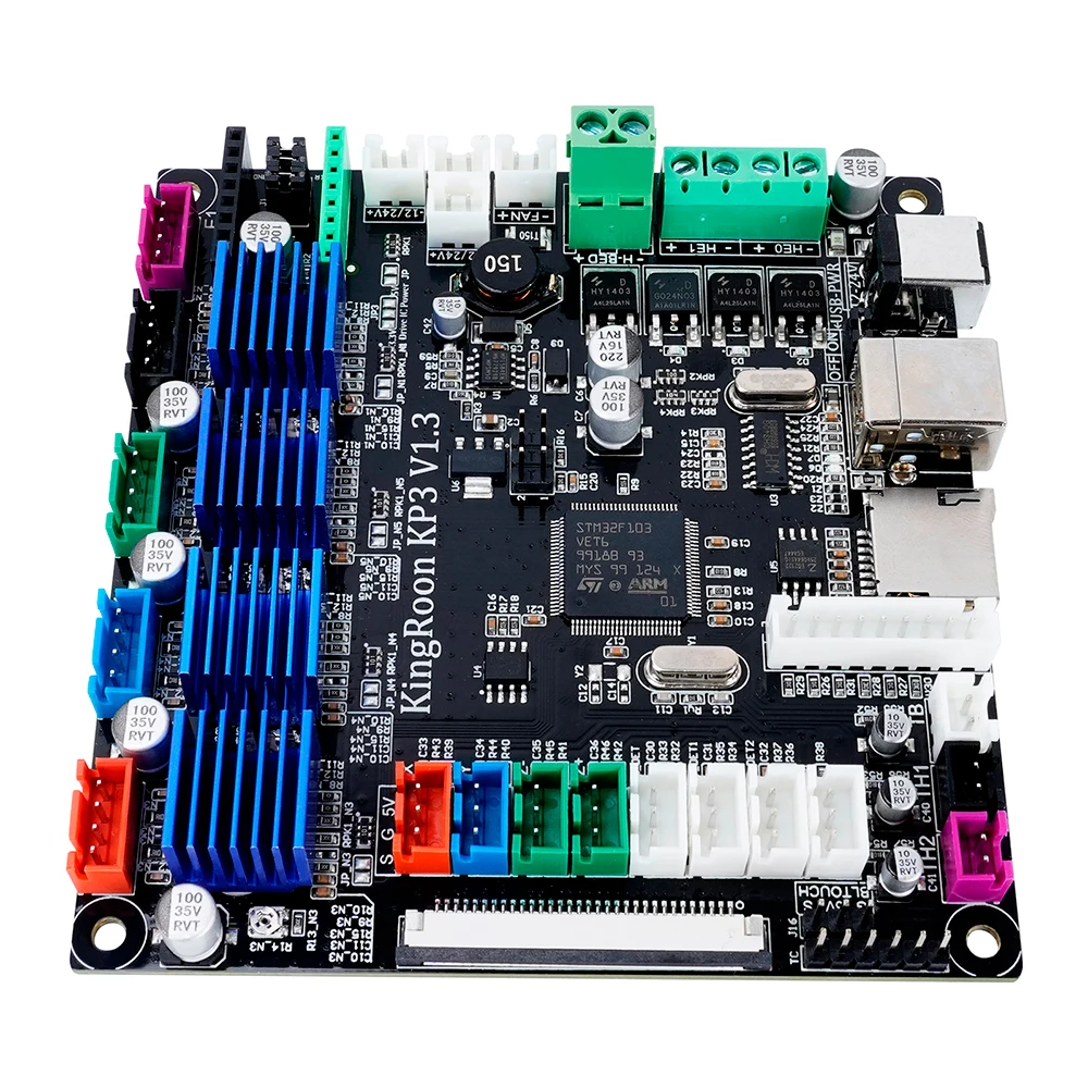Материнская плата для 3D-принтера KP3S 32-битный чип обработки ARM бесшумный драйвер