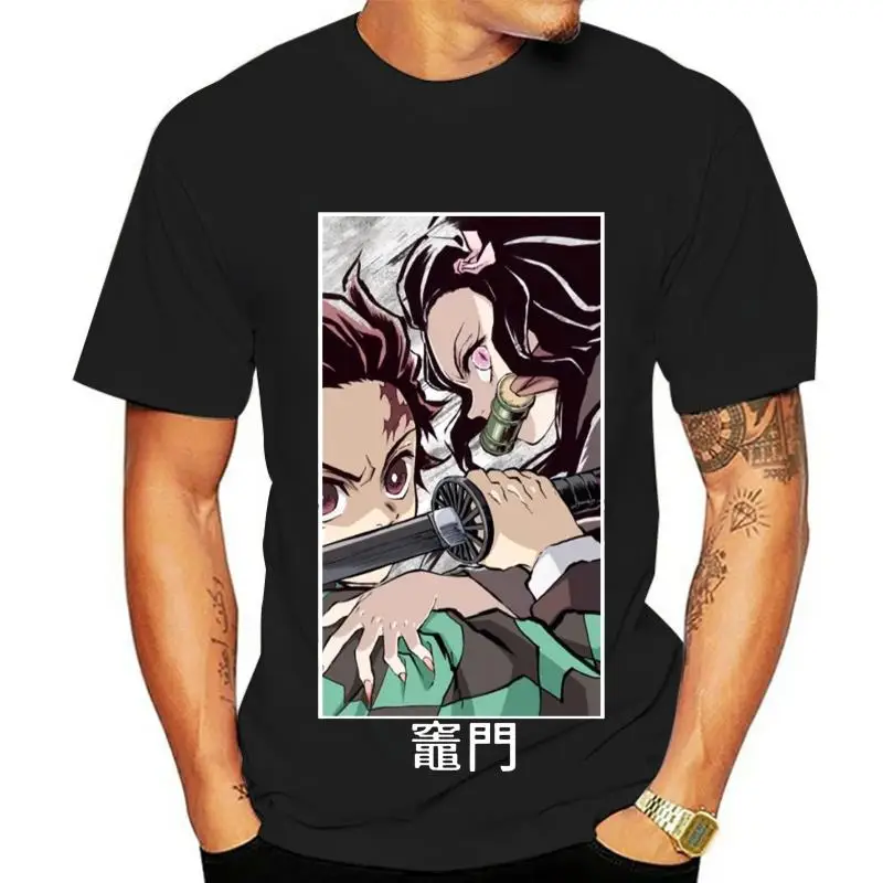 

Футболка Tanjiro & Nezuko Kamado, демон, модель Kimetsu no Yaiba, Аниме Манга, уличная одежда, подарок унисекс